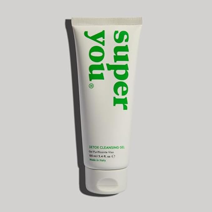 SuperYou DETOX CLEANSING GEL, CLEANSING GEL FOR THE FACE, CLEANSING AND MOISTURISING, WITHOUT FRAGRANCE WITH NIACINAMIDE, WILLOW BARK EXTRACT AND MATCHA TEA WATER, SUITABLE FOR ALL SKIN TYPES - Image 1